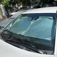 1件装便携式通用汽车挡风玻璃遮阳罩 - 车内隔热前挡风玻璃罩，夏季汽车前挡风玻璃遮阳罩，防紫外线隔热遮阳罩 - A - 查看 11