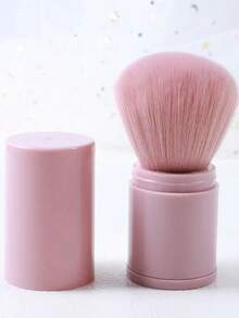 Retractable Brush, Powder Brush With Cover, Blush Brush, Soft Mushroom Head Brush, Portable Makeup Brush, Cosmetic Tools - Multicolor - View 4