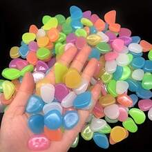 500pcs/Bag Glow In The Dark Luminous Pebbles, Suitable For Gardening - For Garden, Wedding, Party, Holiday And Aquarium - Reusable Outdoor Landscaping And Pottery Accessories - Multicolor - View 9