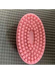 1pc Silicone Shower Cleaning Brush, Silicone Shampoo Shower Brush, Adult Double-Sided Exfoliating Brush, Massage Bath Brush, Bathroom Cleaning Tool, Storage Bag, Organizer, Holder, Hair Clips - Solid Color - View 9