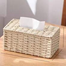 Handmade Paper Towel Box, Oriental Zen Minimalist Style, Suitable For Living Room, Bedroom, Office - Multicolor - View 13