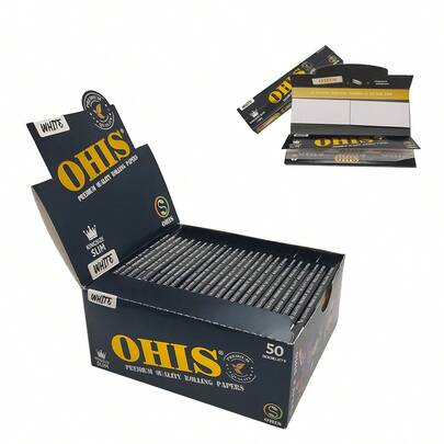 50 Packs Of 108MM Thin & Tough Slow-Burning Rolling Papers, Made Of Natural Wood Pulp Material. Designed For Slow Burning, Smooth And Easy To Roll, With Stable And Even Burning, No Harsh Or Irritating Taste. Moderate Thickness For Easier Operation, Portable And Practical. Suitable For Smokers And Rolling Enthusiasts, Deeply Loved By Hand-Rolling Lovers. Ideal As Gifts For Mother's Day, Father's Day, Valentine's Day, Christmas, Birthdays, New Year And Other Festive Occasions.