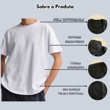 Camiseta Feminina Fofa Premium Camisa 100% Algodão Blusas Femininas Coração T-shirt - Preto - Visão 4