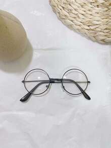 3 Pairs Retro Round Metal Children's Glasses, Suitable For Boys And Girls (Paper Glasses Case Included) - Multicolor - View 4