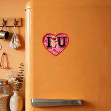 纸雕情书：心形磁铁，手心图案，写着“我❤️你”，层叠纸张营造出3D立体效果，最甜蜜的冰箱贴宣言 - A - 查看 2