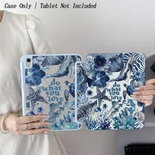 1 chiếc ốp bảo vệ máy tính bảng họa tiết hoa biển, có khe cắm bút cảm ứng, phù hợp với các dòng máy 10.9/10.2 inch Air 5th/Pro 11/10th/9.7 inch Air 2/7th/8th/Air 4/5, Pro 11, 10.9 inch 2022 Air, 13 inch Air M3 2025, 11 inch Air M3 2025, 11 inch A16 2025, 5/5PR/6/6PRO/7/7PRO, Galaxy Tab S10+/S9/A9, hỗ trợ chức năng tự động bật/tắt màn hình, phụ kiện máy tính bảng thời trang. - Nhiều màu - Xem 1