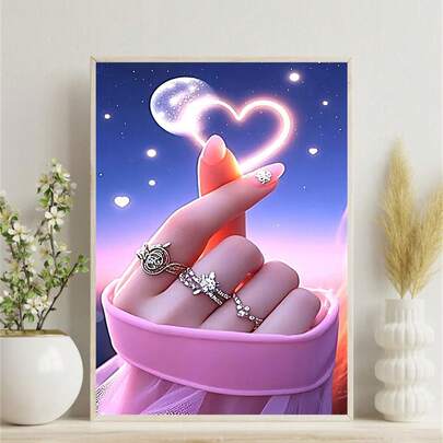 Bộ tranh đính kim cương 5D tự làm, dành cho người mới bắt đầu và người lớn, trang trí tường bằng kim cương tròn lấp lánh sáng tạo, món quà bất ngờ tuyệt vời nhất cho gia đình và bạn bè, phù hợp để trang trí phòng khách, phòng ngủ, nhà bếp, văn phòng, quán cà phê.