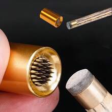 1pc 2-In-1 Billiard Cue Tip Repair Tool - Multifunctional Mold And Hammer, Aluminum Alloy Material, Available In Blue/Gold/Black - Essential For Billiard Performance - Multicolor - View 1