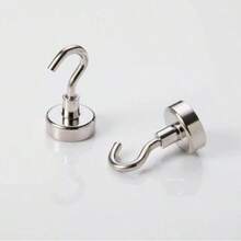 5/10pcs Heavy Duty Magnetic Hooks For Cruise Cabin Use And Home Organization, Ultra Strong Magnetic Hanging Hooks For Metal Surfaces, Perfect For Refrigerator, Toolbox, Kitchen Rack, Pantry Storage, Laundry Room, Garage, Barbecue Area, Office Desk, Dorm, Closet, Filing Cabinet, Workshop, Hobby Room, Seasonal Decoration, Cable And Accessory Management, Space Saving Multipurpose - Multicolor - View 2