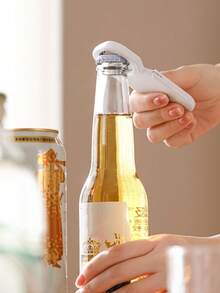 Multifunctional Household Bottle Opener With Magnetic Cap Lifter, Can Opener And Easy-Open Function, Suitable For Beer, Beverages And Canned Food - View 7