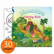 Cute Dinosaurs Coloring Book, Prehistoric Jurassic Adventures, Fun Dinosaur Characters & Scenes, Art Activity Book For Kids & Dinosaur Lovers - 11 - View 1