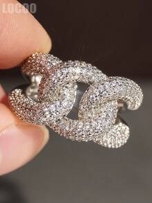 1枚精美立方氧化锆戒指，女士适用，适合婚礼、订婚、周年纪念、派对、情人节等场合佩戴。 - 1# - 查看 13
