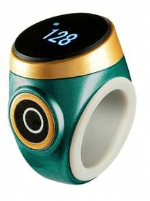 OLED Display Counting Ring, Silicone Adjustable Ring, TYPE-C Interface, Suitable For Prayer Counting, Tally Counter, Tasbih Counter Digital, Electronic Tasbih Counter, Electronic Tasbih Ring, Tally Counter Finger, Tasbeeh Counter, Ring - S9 Counter - View 3