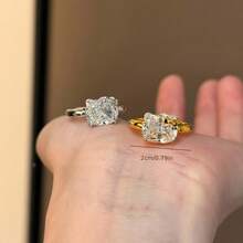 [2 Colors Available]Cute  Ring, Simple And Exquisite, With A High-End Feel, Unique Design, Stylish And Fun, Suitable For Women's Daily Wear - Golden  Ring - View 2