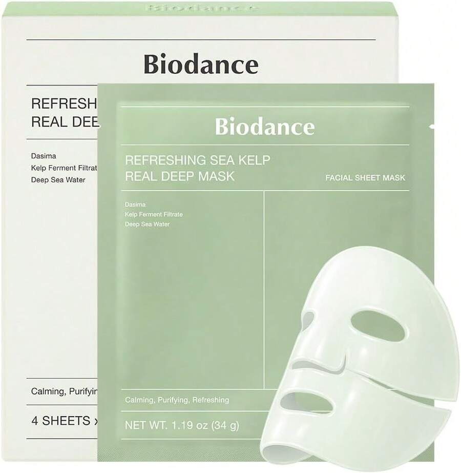 Biodance Refreshing Sea Kelp Real Deep Mask Set - Set Of 4 Masks - Hyaluronic Acid - View 1