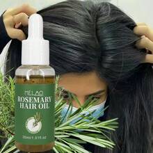 MELAO迷迭香护发油，蕴含真正迷迭香叶精华，滋养秀发，抚平毛躁，增添光泽和柔软度，修护干枯受损发质，滋养头皮，滴管设计，适合所有发质，30毫升/1.01液盎司 - 綠色 - 查看 2