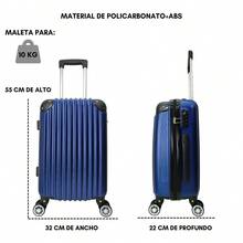 Lightweight Rigid Waterproof Hand Luggage For 10 Kg - Blue - View 2