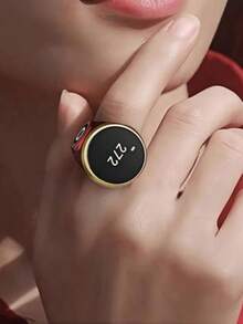 OLED Display Counting Ring, Silicone Adjustable Ring, TYPE-C Interface, Suitable For Prayer Counting, Tally Counter, Tasbih Counter Digital, Electronic Tasbih Counter, Electronic Tasbih Ring, Tally Counter Finger, Tasbeeh Counter, Ring - S9 Counter - View 1