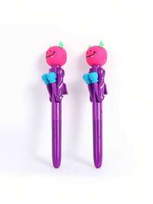 1pc/3pcs/6pcs Creative Stress-Relief Monster Bouncing Gel Pen 0.5mm Black Ink Gel Pen Fun Office Pen Student Pen Office/School Supplies - Boxing Style - View 3