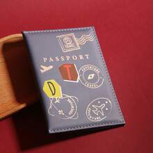 Personalized Double Letter Combination Passport Cover, Made Of Genuine Leather, Customizable Initial Passport Holder, Travel Stamp Customization Fashion ID Card Case, Ideal Gift For Her - one-size - View 12