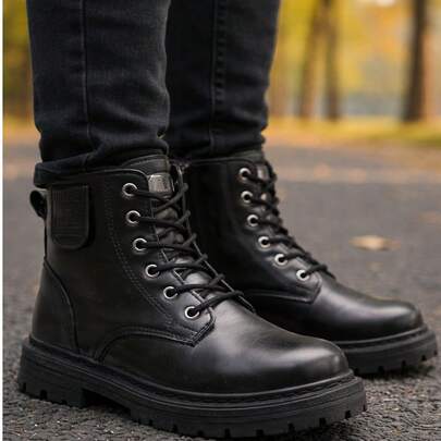 Shendy Vendy Botas Hombre uso Rudo Altas de Moda,Bota Táctica Estilo Urbano Vinipiel con Plataforma y Suela Gruesa, Antideslizante, Resistente Al Desgaste, Confortable-Botas De Trabajo, Botas De Motocicleta, Botas Altas Para Hombres, Zapatos Para HombresCasualEVABOTAS DE HOMBRE BOTAS DE TRABAJO  BOTAS DE USO RUDOCasaExteriorFiestaOficinaTODA LA TEMPORADA