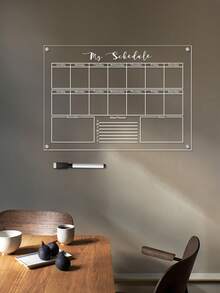 1 Bộ Bảng Lịch Tuần Viết Xóa Khô, Bảng Acrylic Trong Suốt Để Treo Tường - nhiều màu - Xem 4