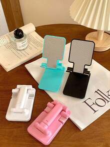 1pc Multi-Function Phone Holder, Desktop/Bedside/TV Viewing/Foldable Portable Tablet Live Stream Stand - Multicolor - View 3