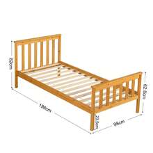3ft Single Wooden Bed Frame In Pine - Pine - View 2