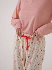 Smara Modas Women's Suede Pajama Pants For Winter Sleepwear - New Arrivals, Sizes M To G1 - 甜蜜芭蕾 - 查看 6