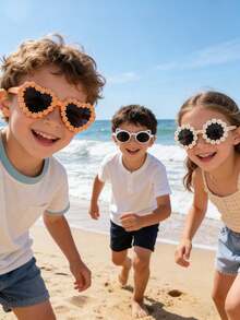 8 Pieces - New Children's Eyewear Set, Cute Little White Flower Eyewear, Various Styles Of Eyewear Sets - Suitable For Outdoor Use. Fashionable Props For Taking Photos On The Beach And By The Sea - Multicolor - View 3