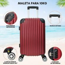 Maleta De Mano Para 10 Kg Ligera Rigida Impermeable - Burdeos - Ver 5