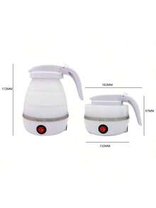 Hervidor Tetera Eléctrica Portatil Viaje Plegable Silicona Tipo Cafetera Estilo Jarra De Grado Alimenticio Calentador 6 Minutos Agua Caliente Rapida Ahorra Espacio Liviana Ligera Moderna Ideal Para Cualquier Lugar Casa Oficina Escuela Vacaciones W4100 Blanco - Blanco claro - Ver 3