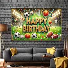 110cm*180cm Pancarta plana 2D, 1 pieza con tematica de Mundial de Fútbol 2026, pancarta de fondo, decoración para fiestas, eventos deportivos, decoración interior/exterior, fiesta de fans en el hogar o jardín (las imagenes usadas son solo ilustrativas los diseños pueden variar y se envian de manera aleatoria) - 1PC - Ver 7