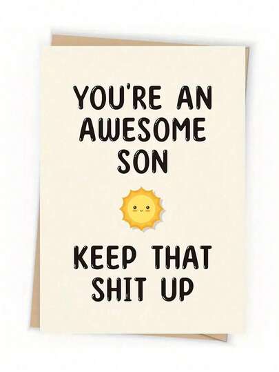 1PC Fun Greeting Card For Son Suitable For Parents To Give To Birthday Card (Send Random Color Styles) Back To School, Back To School, School Supplies