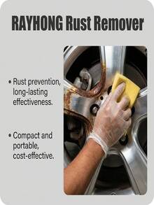 rayhong 1pc/50ml Car Wheel Rust Remover. Quickly Dissolves Brake Dust And Oil Stains, Decomposes Rust On Wheel Surface Without Damaging Wheel Paint. Will Not Corrode Metal And Rubber Components. - Liquid - View 6