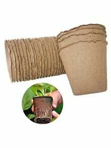 Pulp Seedling Pot, Disposable Seedling Cup, Seed Germination Pot, Seedling Pot, Flower Pot, Garden Planting Tool, Balcony, Garden Indoor Planting Tool - multicolor - View 5