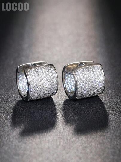 1 Pair Classical Cubic Zirconia Drop Earring For Women For Wedding Engagement Anniversary Party Jewelry Valentine's Day Gift