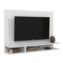 TV Panel Mount For Bedroom/Living Room, Milan Model, For TVs Up To 50 Inches, With Shelf/Niche. - 白色 - 查看 4