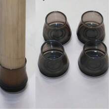 4pcs Chair Leg Covers With Non-Slip Felt Pads - Transparent Round Table Base Covers For Floor Protection, TPR Silent Wear-Resistant Desk, Stool, Chair Leg Sleeves - Multicolor - View 11