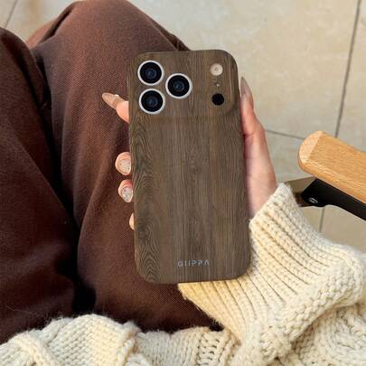 GIIPPA 1pc Wood Grain Texture Design Phone 17 Pro Max Case, Compatible With IPhone 16/15/14 Pro Max, Korean Stylish & Interesting Phone Case, Suitable For 11/12/13/14/15/16 Pro Max Plus, Elegant Design For Both Men And Women, Ideal Gift For Christmas, Valentine's Day, Easter, Wedding Season And Birthday For Girlfriend