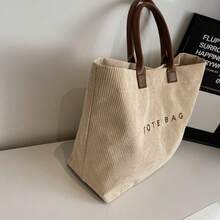 Túi xách đeo vai thời trang cỡ lớn, chất liệu vải nhung mềm mại, có túi bên hông và nhiều ngăn bên trong, khóa kéo, phù hợp cho những chuyến đi ngắn, đi làm và sử dụng hàng ngày. - Nhiều màu - Xem 4