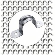 10 Pack 3/4 - Inch EMT Two - Hole Conduit Strap U2014 Reinforced Rib, Heavy - Duty Zinc - Plated Steel Pipe Clamp Secure Electrical Installs, Rust - Resistant Mounting Hardware - 3/4" Trade Size + 10 - View 3