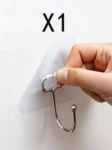 30pcs 33lbs(Max) Transparent Reusable Kitchen Curtain Hooks, Bathroom Towel Hooks, Heavy Duty Self-Adhesive Wall Hooks For Damage-Free Mounting - One Size Fits All - View 15