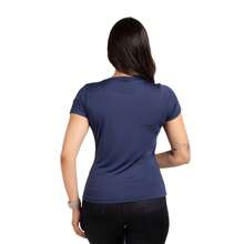 Women's Gym T-Shirt, Comfortable Workout Shirt, Basic Fit, Women's Running, Casual. Fabric: None. Sports And Fitness, Daily Wear, Home Fitness. - 藍色 - 查看 4