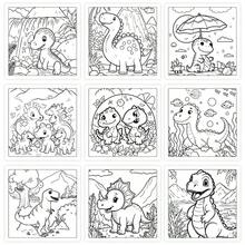 Cute Dinosaurs Coloring Book, Prehistoric Jurassic Adventures, Fun Dinosaur Characters & Scenes, Art Activity Book For Kids & Dinosaur Lovers - 11 - View 5