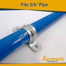 10 Pack 3/4 - Inch EMT Two - Hole Conduit Strap U2014 Reinforced Rib, Heavy - Duty Zinc - Plated Steel Pipe Clamp Secure Electrical Installs, Rust - Resistant Mounting Hardware - 3/4" Trade Size + 10 - View 5