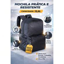 Vasco Da Gama Men's And Women's Handbag - New Release - Durable, Large Backpack With Side Mesh - 黑色 - 查看 4