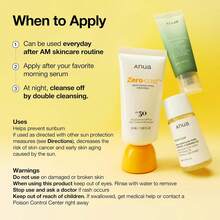 Protector solar hidratante con acabado mate SPF50 Anua Zero Cast de 50ml/1.69fl.Oz, protector solar natural con brillo, sin dejar blanco, con ácido hialurónico y niacinamida, libre de óxibenzona, esencial para viajes, K-beauty, regalo ideal para madre, novia o esposa, esencial para verano al aire libre, mejor protección solar, producto talla grande vendido de cuidado de la piel, mejor protector solar, protector solar para piel sensible - Naranja - Ver 3