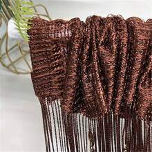 100cmX200cm Decorative Door String Curtain Beads Wall Panel Fringe Window Room Divider Blind Wedding Coffee House Restaurant Parts Door Divider Beads Tassel Screen Decoration Coffee25 - 咖啡 - 查看 5