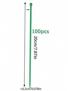 100根园艺捆扎带，包括拉链扎带、塑料薄膜扎带、植物固定带、便携式园艺电缆扎带，适用于园艺和草坪护理 - B - 查看 12